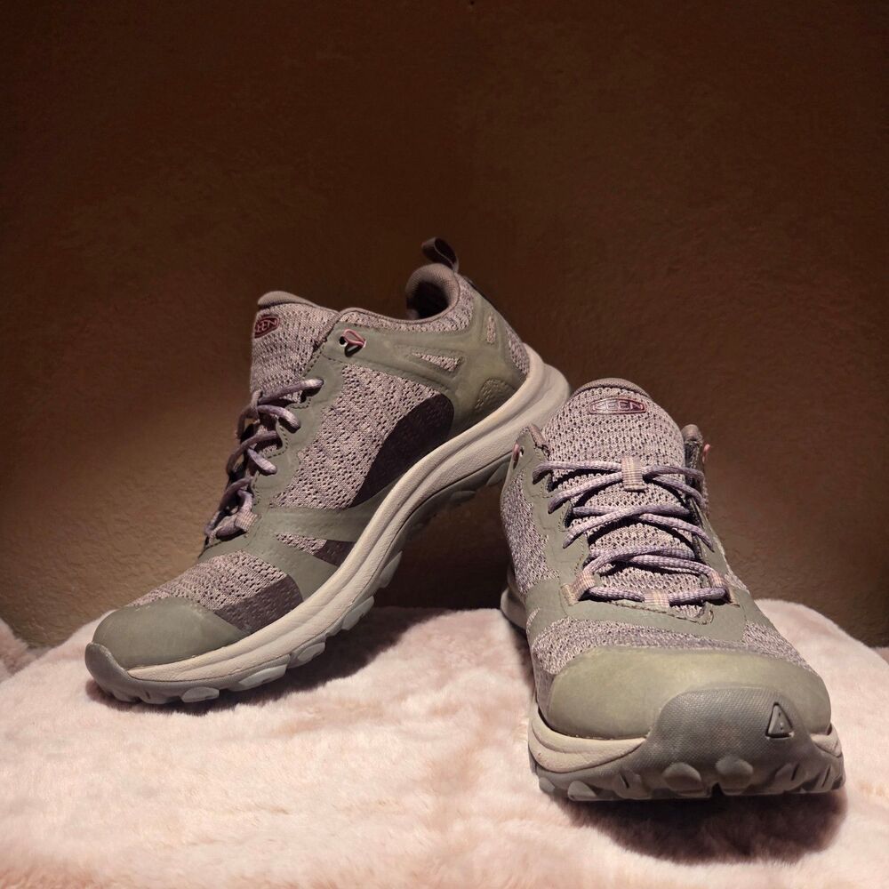 Keen Womens 8.5 Terradora II Waterproof Hiking Shoes Dusty Olive/Nostalgia Rose